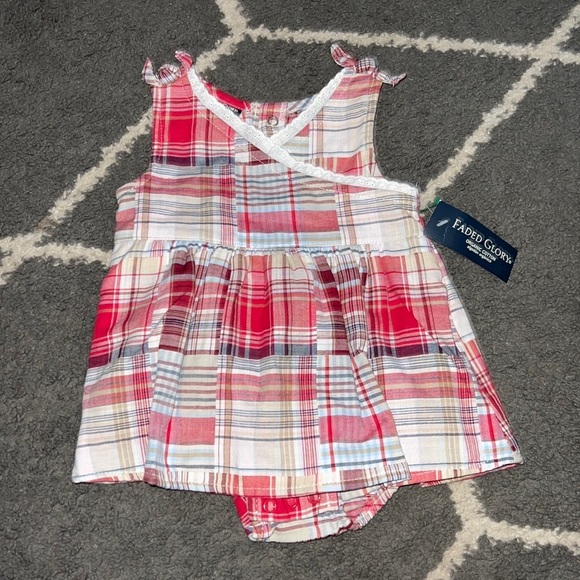 Faded Glory Other - Vintage Faded Glory Christmas Plaid Newborn Outfit NWT